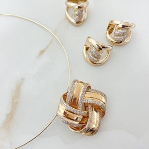 Gold Knot Crystals Set