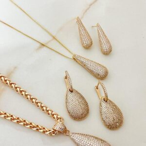 Golden Drop Crystal Elegance Set