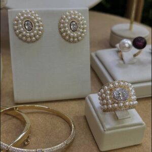 Pearl Halo Jewelry Set