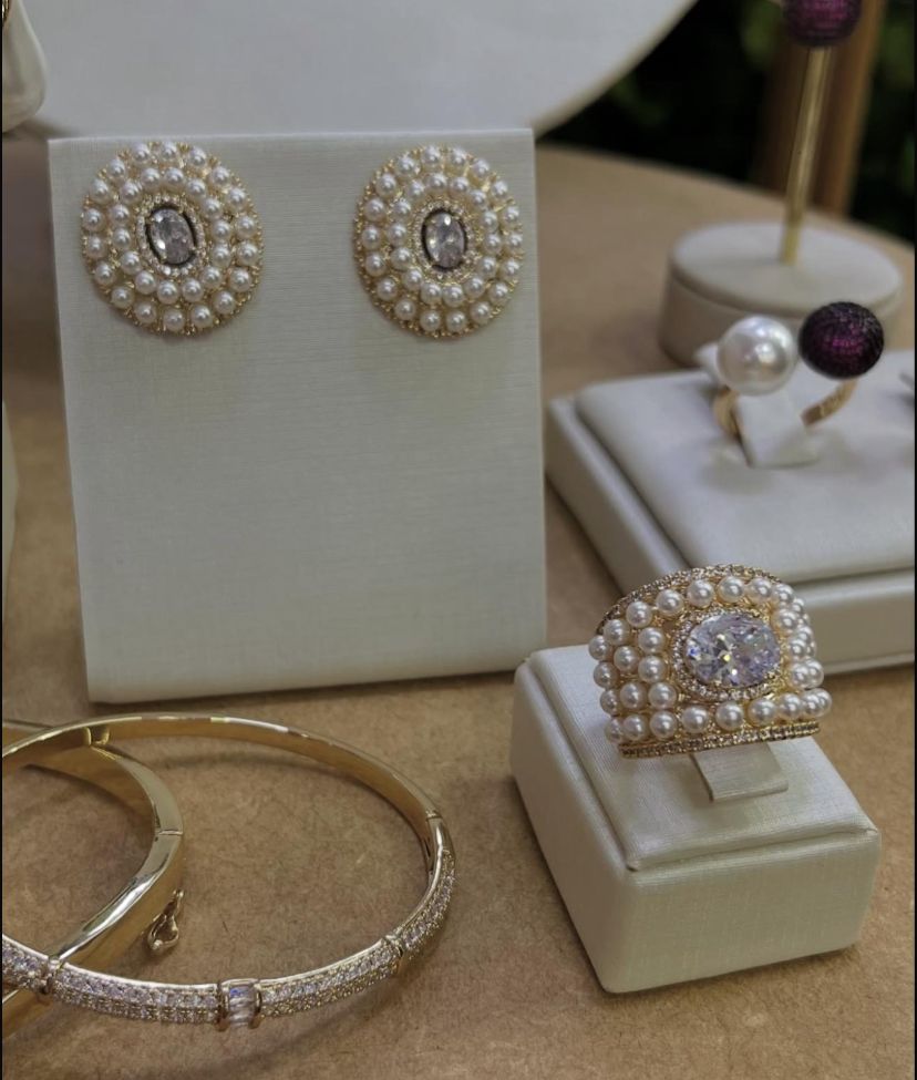 Pearl Halo Jewelry Set