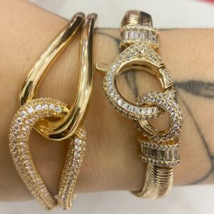 Luxury Crystal Gold Bangle